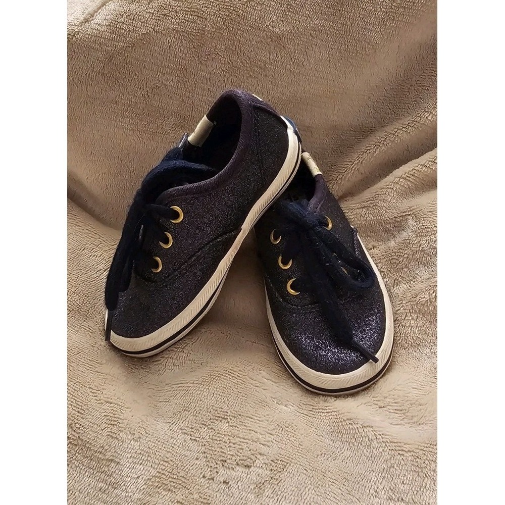 Keds/Kate Spade Navy Lace-Up Shoes w/ Glitter - Infant Size US 5 / UK 4 / EU 21
